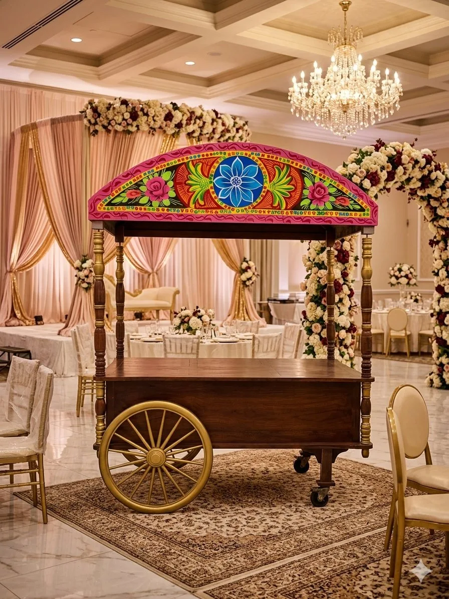 Luxury Tea Cart — White Gold