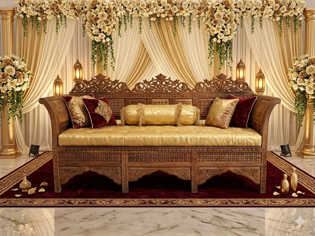 Traditional Carved Sheesham Sofa