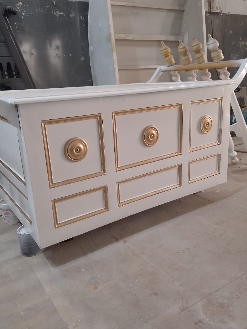 Luxury Tea Cart — White Gold