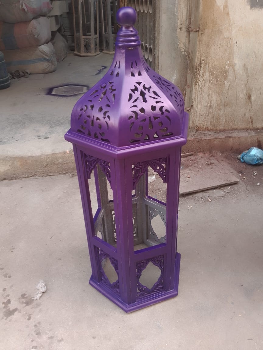 Carved Wooden Lanterns — 6ft